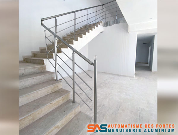 Garde corps d’escalier en inox